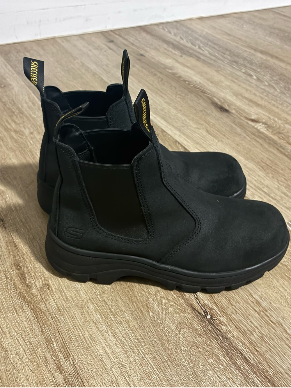 WOMENS NON SLIP WORK CHELSEA STYLE BOOTS SIZE 7 100% LEATHER 🥾